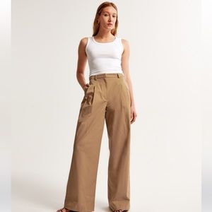 AF Utility Tailored Wide Leg Pants in Khaki
